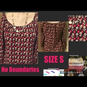 🛍NO BOUNDARIES TOP SIZE S🛍EXCEL. COND.🛍